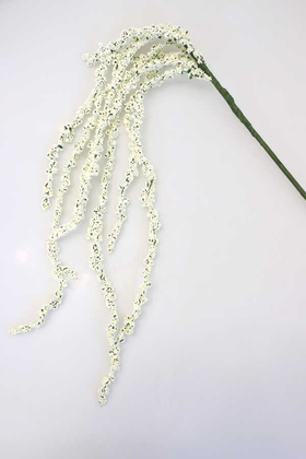 Yapay Çiçek Deposu - Yapay Sarkan Sarkıt Köpük Dal 120cm Beyaz