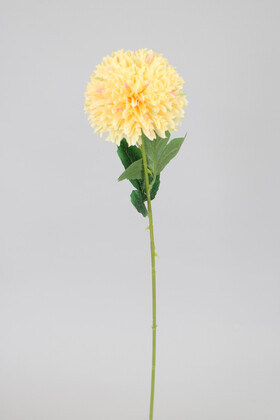 Yapay Çiçek Deposu - Yapay Çiçek Lüx Top Kasımpatı Dalı 60 cm Somon
