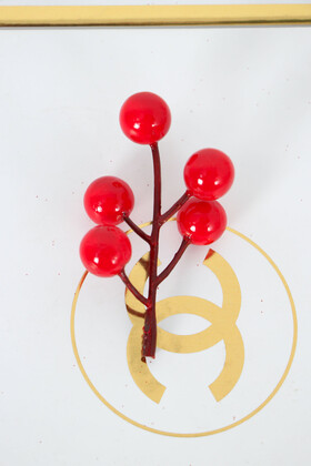 Yapay Kafa Top Kokina Berry Yeni Yıl Süsü 8 cm 10lu Paket - 2