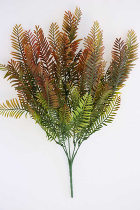 Yapay Çiçek Deposu - Yapay Bitki Kuşkonmaz Demeti 45 cm Yeşil-Turuncu