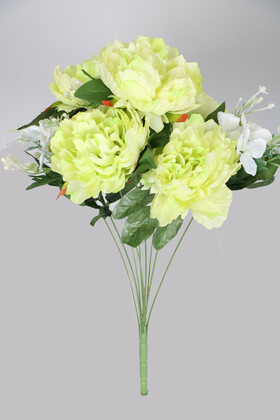 Yapay Çiçek Deposu - Yapay Ucuz Yıldız Gülü Demeti Yeşil