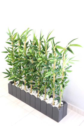 Yapay Bambu Seperatör Paravan İri Yapraklı(20x100x110 cm) - Thumbnail