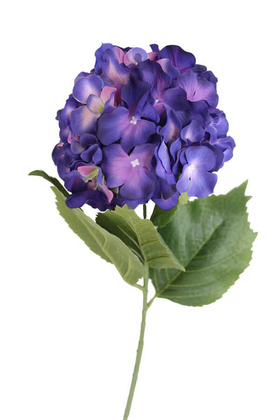 Yapay Çiçek Deposu - Yapay Çiçek Tek Dal Lüx Ortanca Mor 80 cm