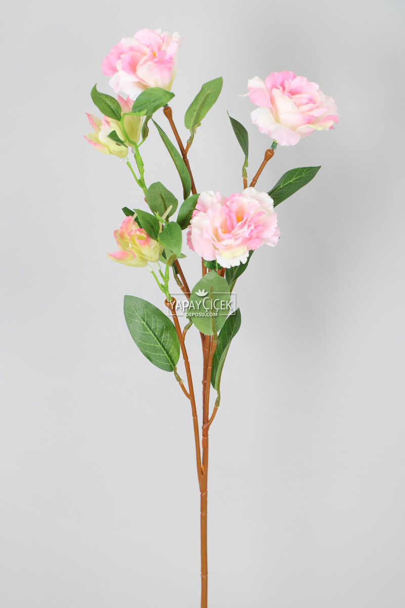 Yapay Çiçek Tomurcuklu Lisyantus Dalı 70 Cm Pembe
