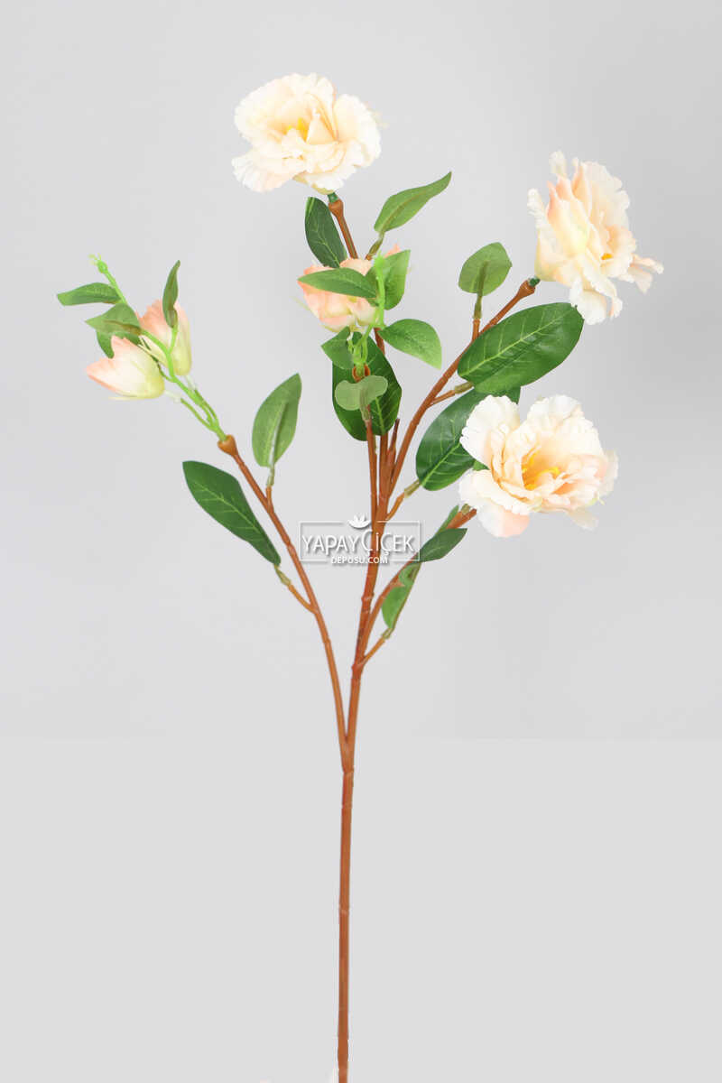 Yapay Çiçek Tomurcuklu Lisyantus Dalı 70 Cm Somon