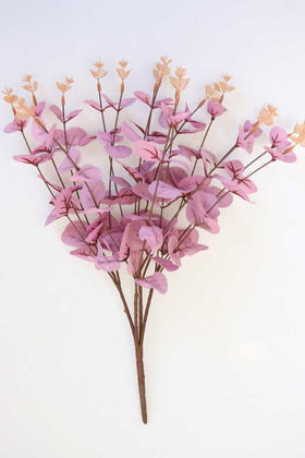 Yapay Çiçek Deposu - Yapay 16 Dallı Okaliptus Bitkisi 48 cm Erguvan