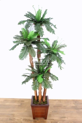 Yapay Çiçek Deposu - Ucuz Yapay Ağaç 4 Gövdeli Afrika Palmiyesi 170 cm