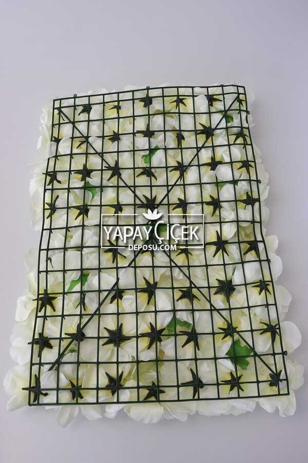 Yapay Lüx Duvar Çiçeği Ortanca ve Gül Zemin Kaplama Duvarı 40x60 cm