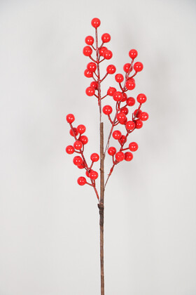Yapay Çiçek Deposu - Yapay Dal Kokina 50 cm Kırmızı Küçük Boy