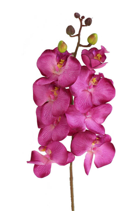 Yapay Çiçek Deposu - Yapay Dal Orkide Çiçeği 75 cm Mor