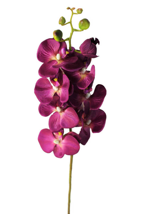 Yapay Çiçek Deposu - Yapay Dal Orkide Çiçeği 75 cm Mürdüm