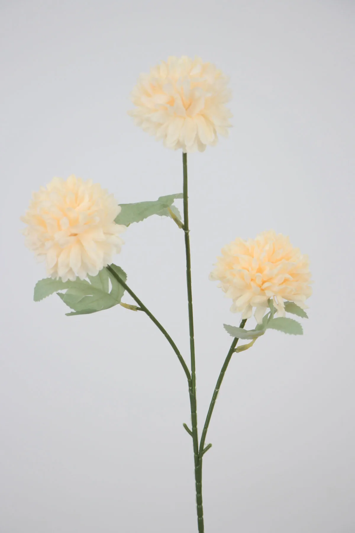 Yapay Çiçek 3lü Top Karanfil Dalı 62 cm Krem - 1