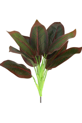Yapay Çiçek Deposu - Yapay Kaliteli Dekor Bitkisi 30cm (Yeşil-Kızıl)
