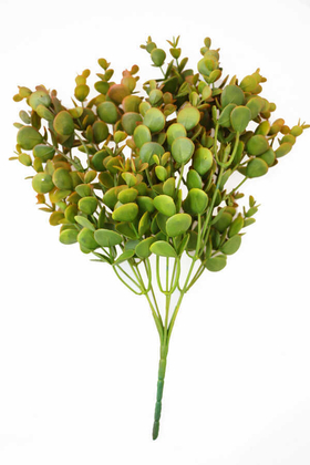 Yapay Çiçek Deposu - Yapay Kaliteli Dekor Bitkisi Kalın Yaprak Turuncu