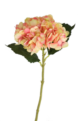Yapay Çiçek Deposu - Yapay Delüx Bodur Ortanca Dalı 45 cm Somon