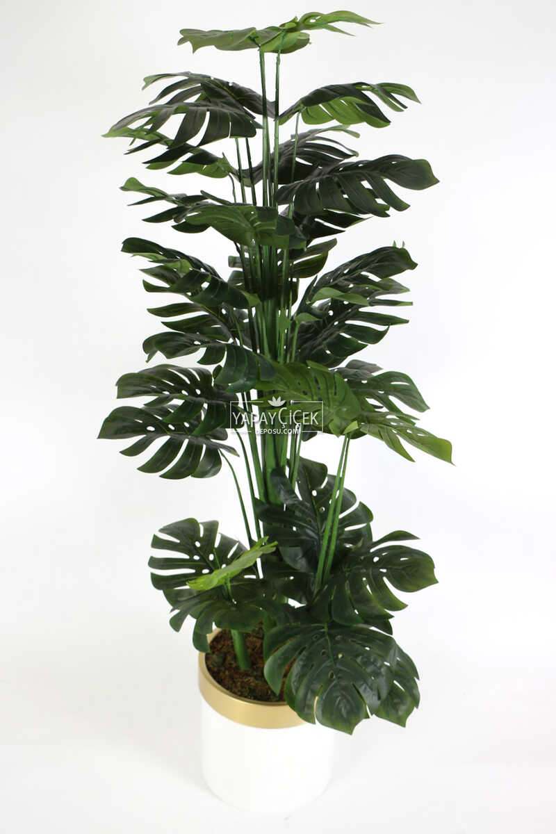 Yapay Deve Tabanı Ağacı Metal Saksıda 180 Cm (monstera Deliciosa)