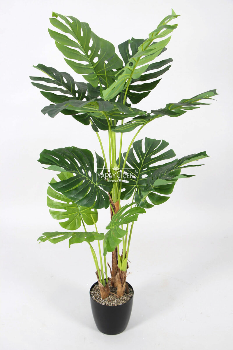 Yapay Deve Tabanı Ağacı (monstera Ağacı) Gerçek Dokulu 160 Cm