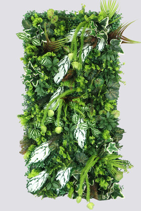 Yapay Dikey Bitki Hazır Duvar Paneli 50x100 cm Model 1 - Yapay Çiçek Deposu