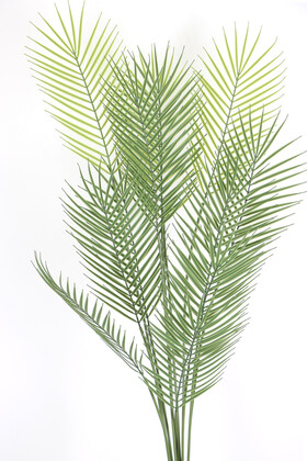Ahşap Beyaz Vazoda 12 Yapraklı Yapay Areka Palmiyesi 150 cm Feniks - Thumbnail