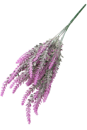 Yapay Çiçek Deposu - Yapay Lavanta Demeti Pudralı 25 İri Kafa Fuşya