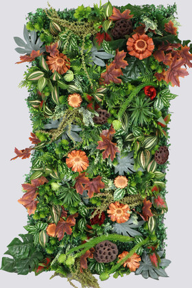 Yapay Çiçek Deposu - Yapay Dikey Bitki Hazır Duvar Paneli 50x100 cm Model 2