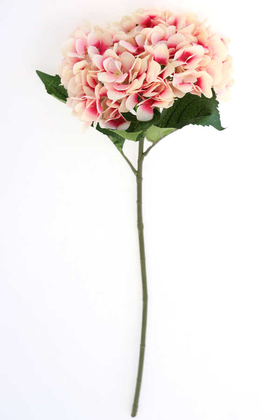 Yapay Çiçek Deposu - Yapay İri Kafa Premium Kaliteli Ortanca Dalı 83 cm Degrade Fuşya