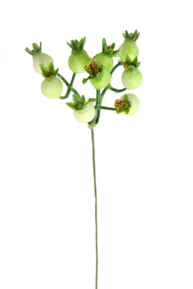 Yapay Çiçek Deposu - Yapay Çiçek Kaliteli Garnitür Nar Yeşil