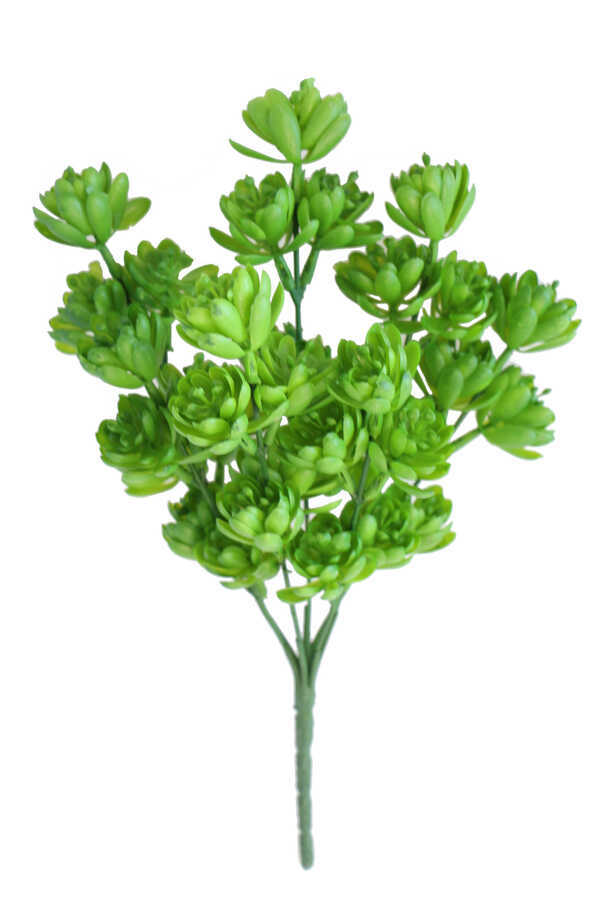 Yapay Çiçek Islak Succulent Demeti Canlı Yeşil