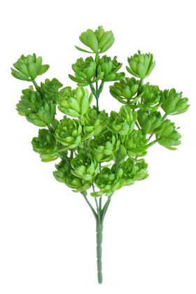 Yapay Çiçek Islak Succulent Demeti Canlı Yeşil - Thumbnail