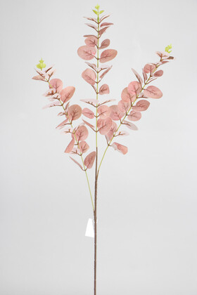 Yapay Çiçek Deposu - Yapay Islak Okaliptus Dalı 82 cm Açık Kiremit