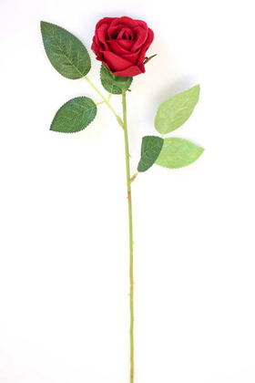 Yapay Kadife Gül Dalı 50 cm Kırmızı - 2