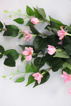 Yapay Kaliteli Sarmaşık Hanımeli Çiçeği 80 cm Açık Pembe - Thumbnail