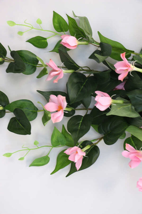 Yapay Kaliteli Sarmaşık Hanımeli Çiçeği 80 cm Açık Pembe - 2