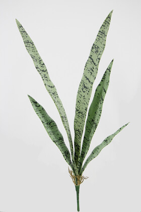 Yapay Çiçek Deposu - Yapay Peygamber Kılıcı Bitkisi 5 Yapraklı 68 cm Gri-Yeşil