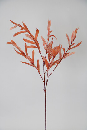 Yapay Çiçek Deposu - Yapay Söğüt Dalı 80 cm Kızıl