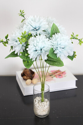 Yapay Çiçek Deposu - Yapay Pinnata Yıldız Çiçeği 42 cm Mavi