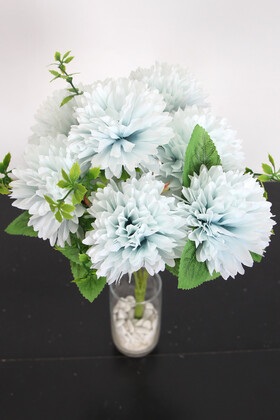 Yapay Pinnata Yıldız Çiçeği 42 cm Mavi - Thumbnail
