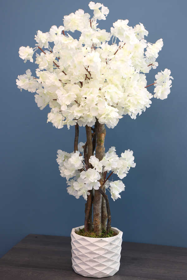 Yapay Küçük Japon Bahar Dalı Ağacı 75 cm Beyaz