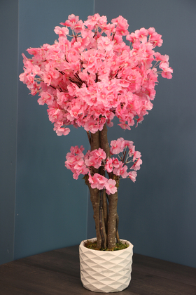 Yapay Küçük Japon Bahar Dalı Ağacı 75 cm Pembe - Yapay Çiçek Deposu