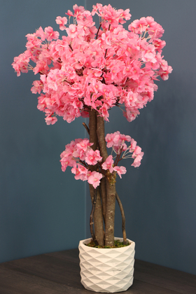 Yapay Küçük Japon Bahar Dalı Ağacı 75 cm Pembe - 2
