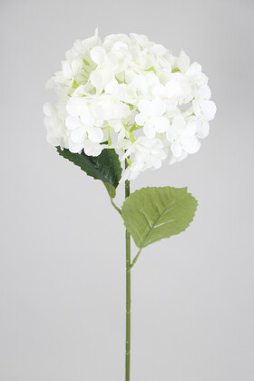 Yapay Çiçek Deposu - Yapay Koca Kafa Ortanca Dalı 60 cm Beyaz