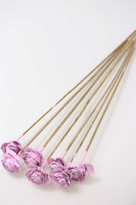 Yapay Çiçek Deposu - Cedar Rose 7Li Demet 45 cm Lila