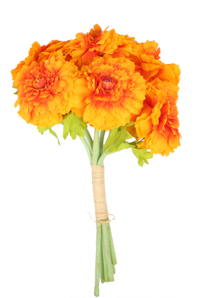 Yapay Çiçek Deposu - Yapay Lüx 6lı Gerbera Demeti 30 cm Turuncu