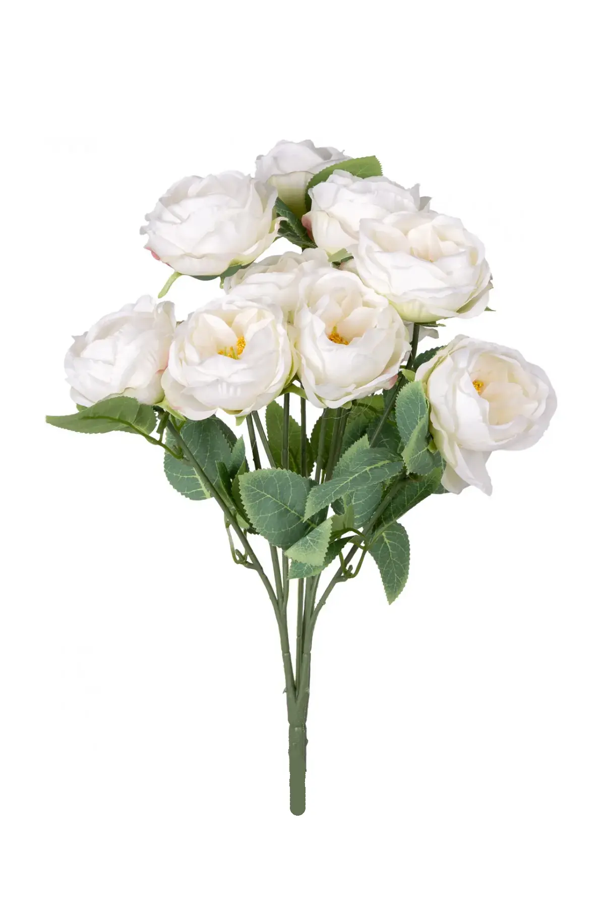 Yapay Çiçek 10 Dallı Catalina Rose 45 Cm Beyaz