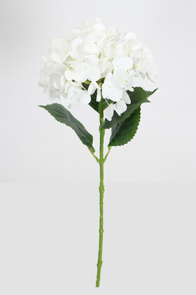 Yapay Çiçek Deposu - Yapay Lüx Islak Ortanca Dalı 66 cm Beyaz