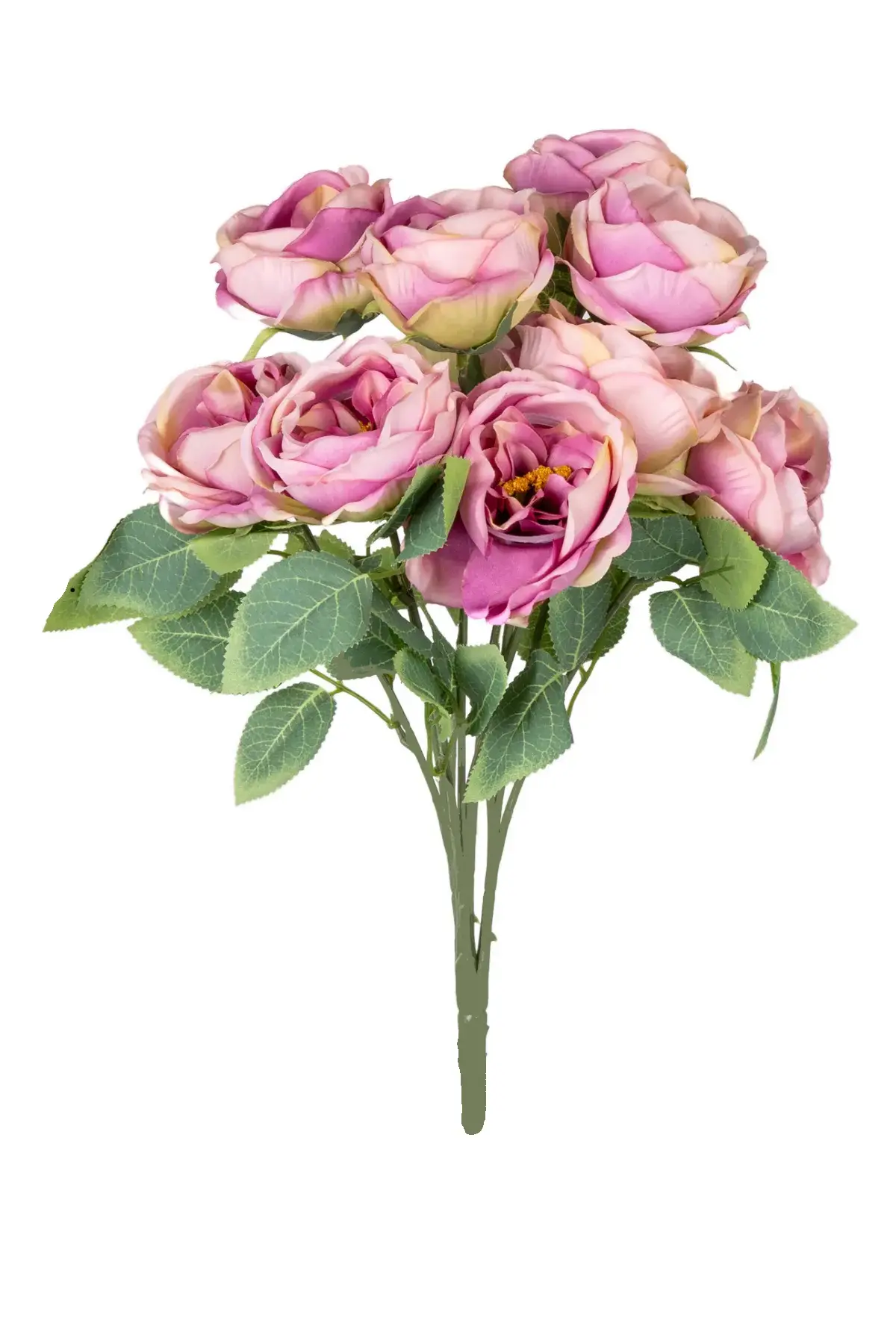 Yapay Çiçek 10 Dallı Catalina Rose 45 Cm Krem-lila