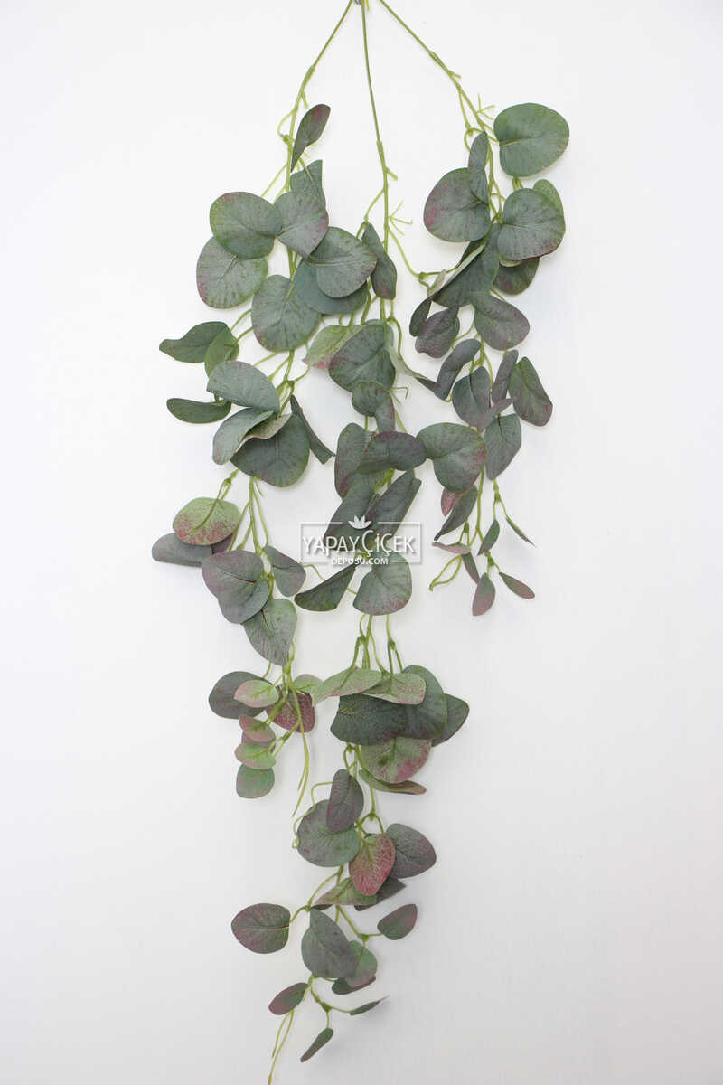 Yapay Lüx Sarkan Okaliptus Bitkisi 80 cm Yeşil-Mor