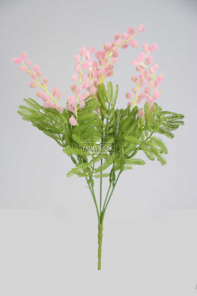 Yapay Mimoza Çiçeği Demeti 33 cm Pembe