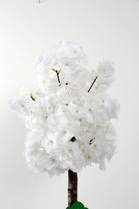 Yapay Mini Bahar Dalı Ağacı 55 cm Beyaz - 2