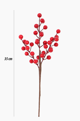 Yapay Mini Dal Kokina 35 cm Kırmızı 3lü set - 3